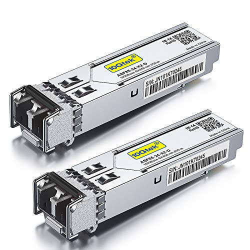 10Gtek 1.25G SFP Transceiver 1000Base-LX, 1310nm SMF SingleMode Fiber Optic Module, up to 10 km, for Cisco GLC-LH-SMD, Meraki MA-SFP-1GB-LX10, Ubiquiti UniFi, Fortinet, Mikrotik, TP-Link, Pack of 2|B08BP6MX14