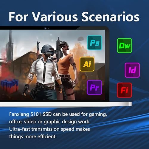 fanxiang S101 128GB SSD SATA III 6Gb/s 2.5" Internal Solid State Drive, Read Speed up to 550MB/sec, Compatible with Laptop and PC Desktops(Black)|B09XHPHKPJ