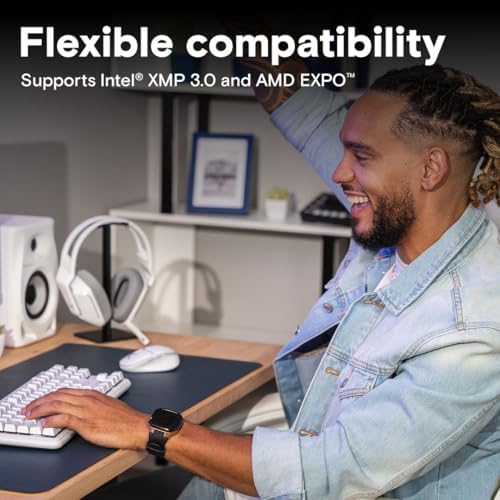 Crucial 16GB DDR5 RAM, 5600MHz (or 5200MHz or 4800MHz) Desktop Memory, UDIMM 288-Pin, Compatible with Intel Core and AMD Ryzen - CT16G56C46U5|B0BLTH3KWV