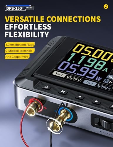 FNIRSI DPS-150 DC Power Supply Variable, 30V 5A Adjustable DC CNC Power Supply with 4-Digit IPS Display, <20mV Power Ripple, PD/QC/DC Input, PC Programmable Switching Power Supply (NO Power Adapter)|B0DFPNLG76