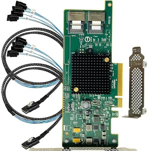 SAS HBA Card Compatible with LSI 9207-8i IT Mode PCIe SATA Expansion Card, 8-Port 6Gbps PCIe 3.0, SAS Expander Support, HBA Controller with 2x SFF-8087 to 4x SATA Cables for ZFS TrueNAS unRAID Proxmox|B0BTYGVTXP