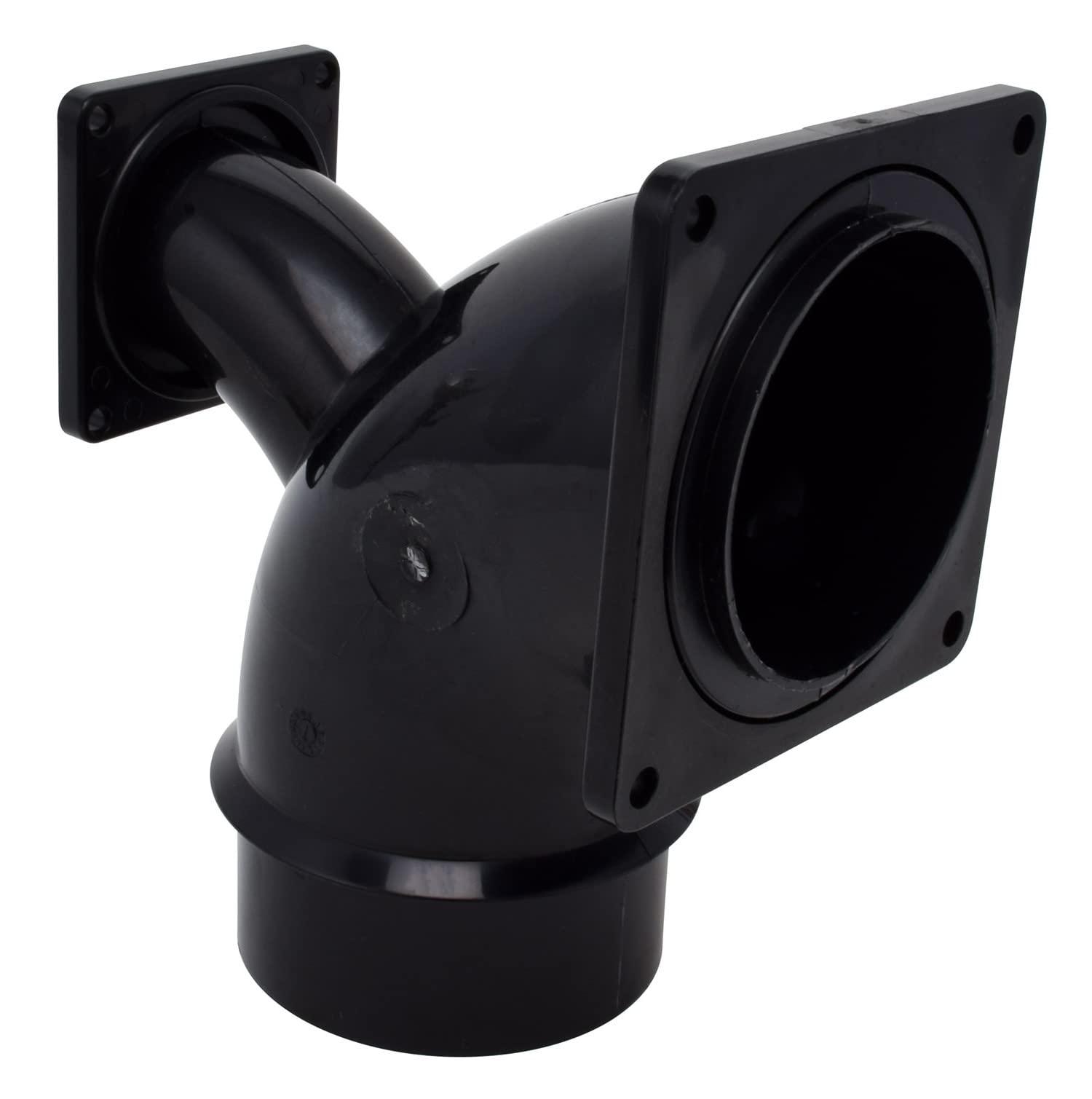 Valterra T1036 RV Two Way Ell Termination w/ 3" Bayonet x 3" Rotating Flange x, 1-1/2" Rotating Flange