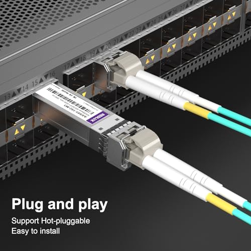 REDLUX 1G SFP Transceiver, 1000Base-SX SFP Module, 850nm MMF, Dual LC Connector, up to 550-meter, Compatible for Cisco SFP-1G-SX, Meraki, Ubiquiti UniFi, Fortinet, TP-Link, Netgear and More|B0CZ3ZS5GB