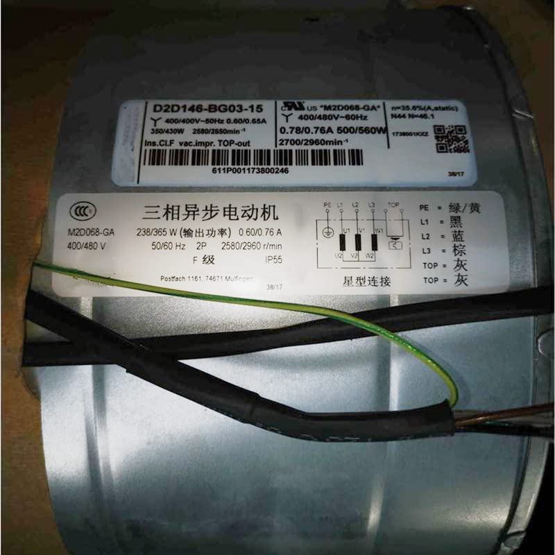 D2D146-BG03-15 AC400V 0.60/0.65A 350/430W or AC400/480V 0.78/0.76A 500/560W M2D068-GA Cooling Fan
