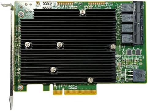 SAS HBA Card Compatible with LSI 9300-16i IT Mode PCIe SATA Expansion Card, 16-Port 12Gbps PCIe 3.0, Expander Support, HBA Controller with 4X SFF-8643 to 8482 SAS Cables for ZFS TrueNAS unRAID NAS