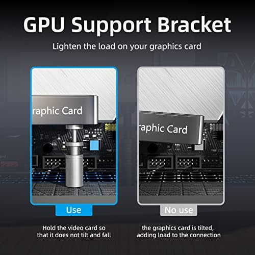 GPU Support Bracket, 2.75-4.52Inch GPU Sag Bracket with Non-Slip Sheet, GPU Holder for Prevent Graphics Card Sag (Black)|B0B2WCTGFV