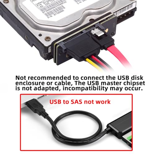 NFHK SFF-8482 SAS 29Pin to 7+15 22Pin SATA Hard Disk Drive Raid Adapter with Chipset and Power Port|B0F66LWYJW