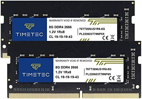 Timetec Elite DDR4 32GB Kit (2 x 16GB) 2666MHz (DDR4-2666) PC4-21300 CL19 Non-ECC Unbuffered 1.2V 2Rx8 Dual Rank 260 Pin SODIMM Laptop Notebook PC Computer Memory RAM Upgrade|B0G2RK9BL6