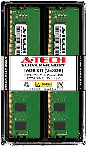 A-Tech 32GB Kit (2x16GB DDR4 3200MHz PC4-25600 ECC RDIMM 2Rx8 Dual Rank 1.2V ECC Registered DIMM 288-Pin Server & Workstation RAM Memory Upgrade Modules (A-Tech Enterprise Series