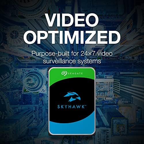 Seagate Skyhawk 8TB Video Internal Hard Drive HDD – 3.5 Inch SATA 6Gb/s 256MB Cache for DVR NVR Security Camera System with Data Rescue Services (ST8000VX010)|B0BLT41GSM