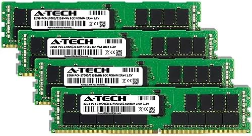 A-Tech 64GB Kit (2x32GB DDR4 3200MHz PC4-25600 ECC RDIMM 2Rx4 Dual Rank 1.2V ECC Registered DIMM 288-Pin Server & Workstation RAM Memory Upgrade Modules (A-Tech Enterprise Series