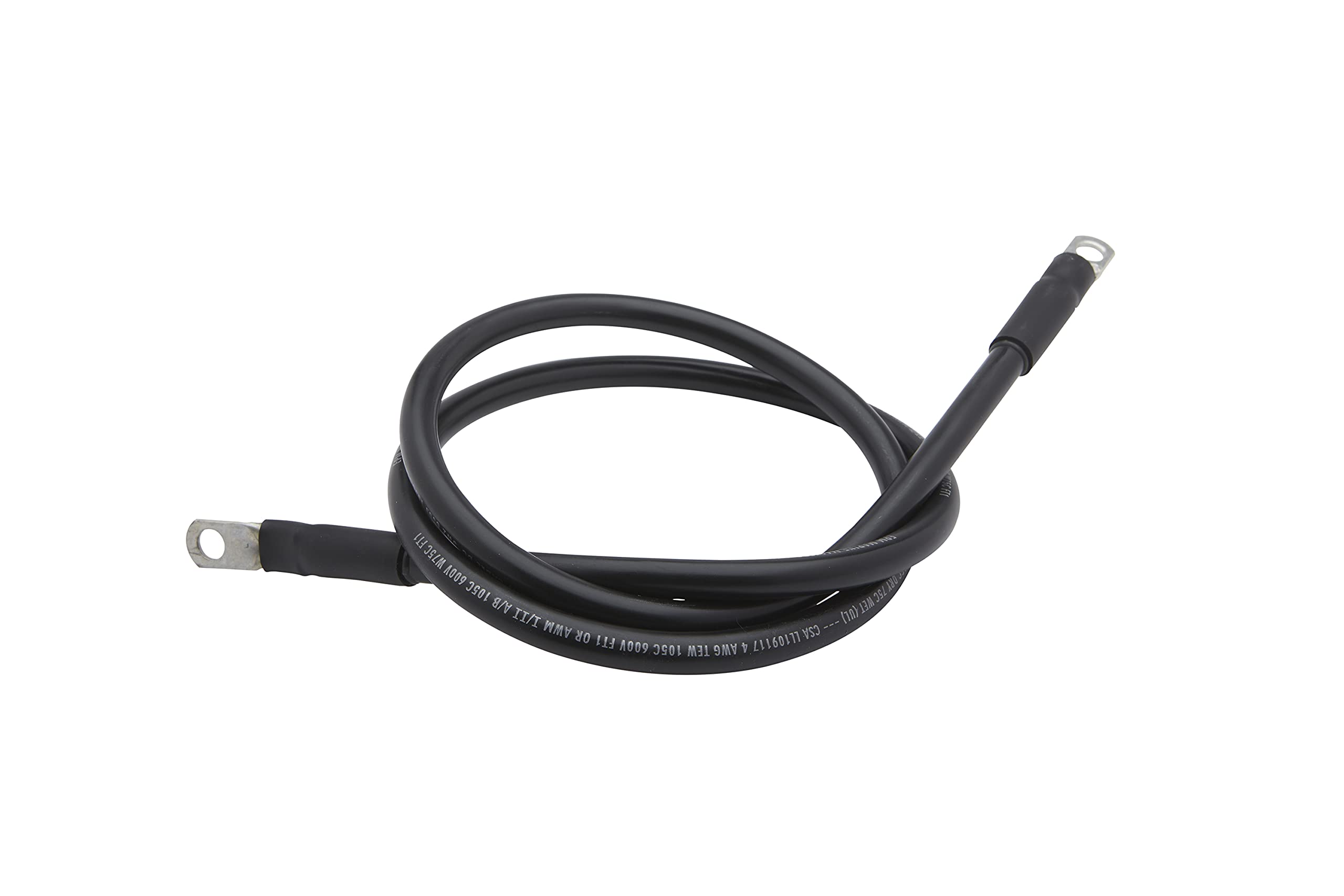 Seachoice 63024 Tinned Copper Battery Assembly, 4 AWG, Black, 6'