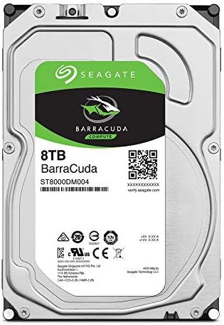 Seagate BarraCuda 8 TB Internal Hard Drive HDD – 3.5 Inch SATA 6 Gb/s, 5,400 RPM, 256 MB Cache for Computer Desktop PC (ST8000DMZ04/004)|B07H289S7C