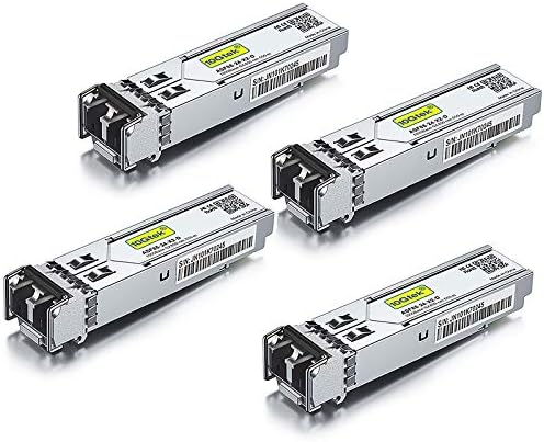 10Gtek 1000BASE-SX Gigabit SFP LC Multi-Mode Transceiver, Mini-GBIC Module for Cisco GLC-SX-MMD/GLC-SX-MM/SFP-GE-S, Ubiquiti UniFi UF-MM-1G, Meraki, Fortinet, TP-Link, 850nm, DDM, 550m, Pack of 2|B077SVS65C