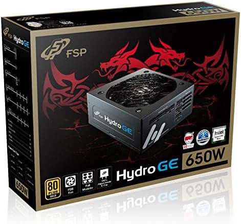 FSP Hydro GE 650W Power Supply, 80 Plus Gold, Full Modular (HGE650)|B077VJDWZ1