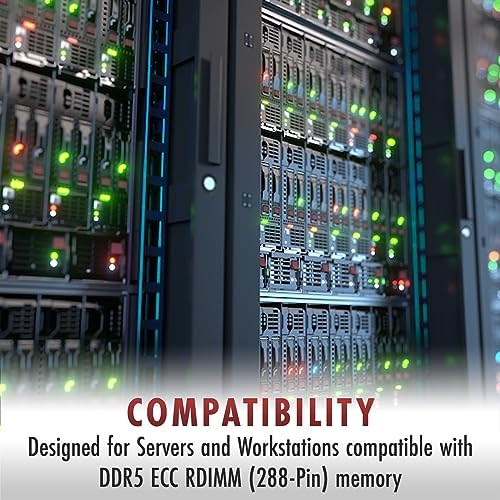 A-Tech 256GB Kit (16x16GB RAM for Dell PowerEdge C6620, HS5610, R660xs, R760xa, R760xd2, R860, R960, T560, XE9640, XE9680 | DDR5 4800MHz PC5-38400 EC8 RDIMM 1Rx8 ECC Registered Server Memory Upgrade