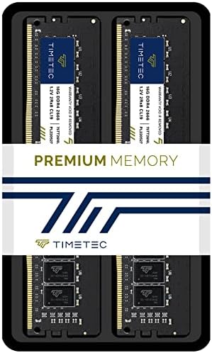 Timetec 32GB KIT(2x16GB DDR4 2666MHz PC4-21300 Non-ECC Unbuffered 1.2V CL19 2Rx8 Dual Rank 288 Pin UDIMM Desktop Memory RAM Module Upgrade (32GB KIT(2x16GB