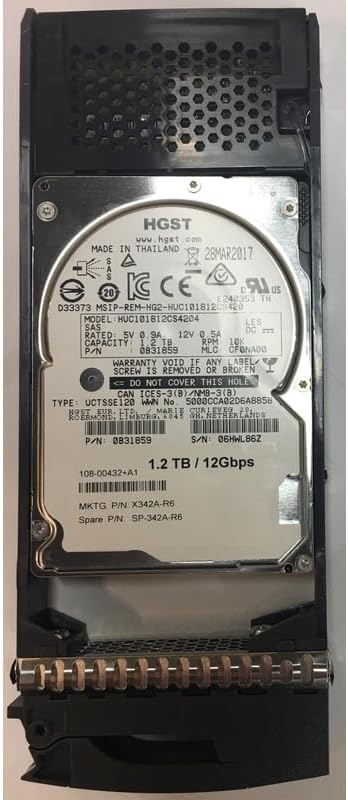 0B31859 NetApp ($239 ea. 1.2TB, 10K RPM, 2.5" SAS, 12Gbps, for DS2246, DS224C, FAS2750, FAS2650. Backed by 1 Year Replacement Warranty! Professionally Tested and Certified.