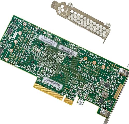 SAS HBA Card Compatible with LSI 9305-16i IT Mode PCIe SATA Expansion Card, 16-Port 12Gbps PCIe 3.0, Expander Support, HBA Controller with 4X SFF-8643 to 8482 SAS Cables for ZFS TrueNAS unRAID NAS
