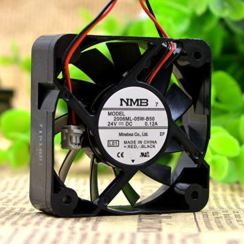 NMB 2006ML-05W-B50 5CM 505015 24V 0.12A 2 wire cooling fan