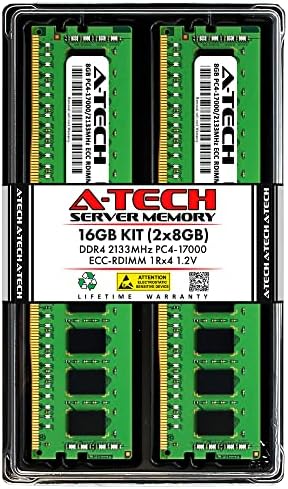 A-Tech 64GB Kit (2x32GB DDR4 2133MHz PC4-17000 ECC RDIMM 2Rx4 Dual Rank 1.2V ECC Registered DIMM 288-Pin Server & Workstation RAM Memory Upgrade Modules (A-Tech Enterprise Series