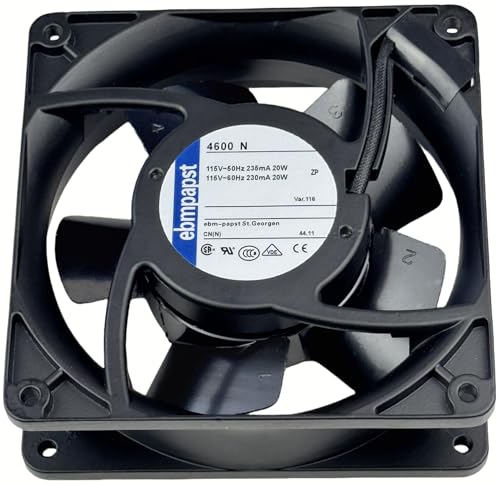 for ebmpapst 4600N Axial Fan，115V 12038 Industrial Cooling Fan All-Metal Heat-Resistant Cooling Fan 4600N, 2-Pin 20W|B0DSPYNCPH