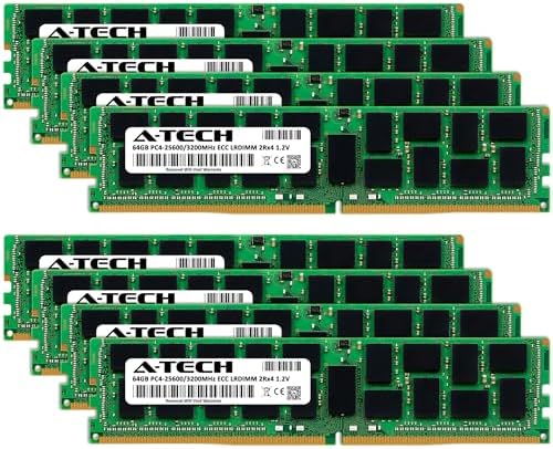 A-Tech 64GB Kit (2x32GB) DDR4 2400MHz PC4-19200 ECC LRDIMM 4Rx4 Quad Rank 1.2V Load Reduced DIMM 288-Pin Server RAM Memory Upgrade Modules (A-Tech Enterprise Series)|B0BPN3X471