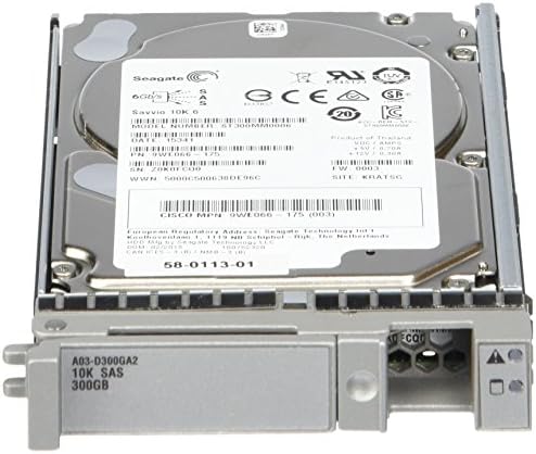Cisco A03-D300GA2 300GB 10K SAS 6GBPS SFF HDD - 9WE066-175, ST300MM0006, 08-0113-01 (Renewed)|B07RHQ9W97