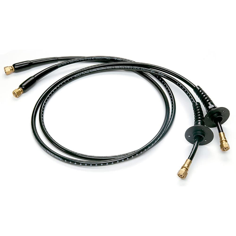 Uflex KITOBBHBR-12 Hydraulic Hose Kit with Fittings, 12', Includes Pre-Crimped Brass/Bulkhead Fittings, Bend Restrictors