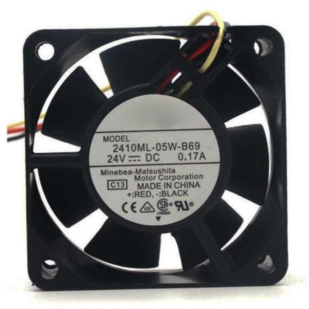 2410ML-05W-B69 DC 24V 0.17A 60 * 60 * 25mm 60mm 6cm 3-Wire Cooling Fan