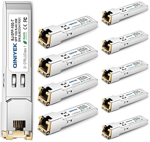 [2 Pack] 1.25/2.5/5/10G SFP+ to RJ45 Transceiver, Copper SFP+ Module, Cat.6a/7, up to 30m, for Cisco SFP-10G-T-S, MikroTik S+RJ10, Ubiquiti UF-RJ45-10G, Netgear AXM765, Netgear, TP-Link, Fortinet|B0BZPD68R7
