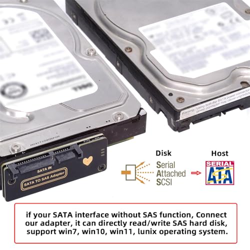 NFHK SFF-8482 SAS 29Pin to 7+15 22Pin SATA Hard Disk Drive Raid Adapter with Chipset and Power Port|B0F66LWYJW