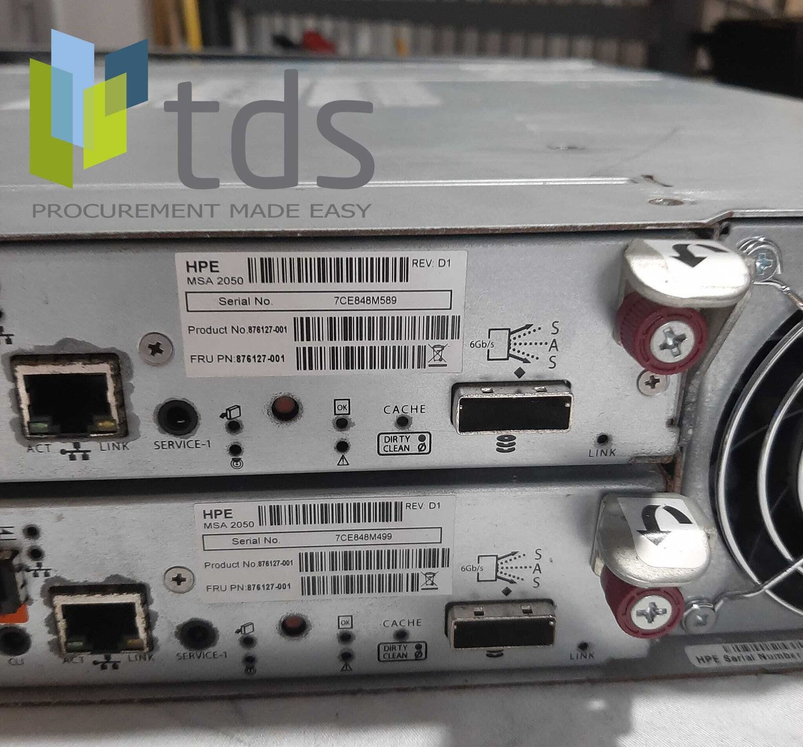HP 876127-001 MSA 2050 Controller - Rear View | Alo Tech Solutions