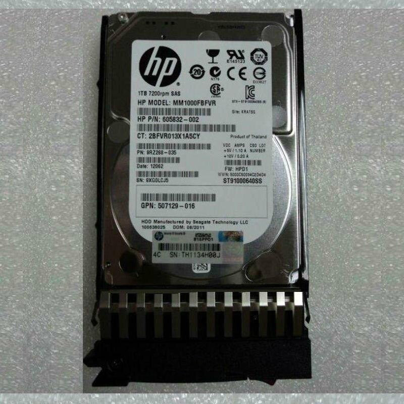 HPE MM1000FBFVR 1TB 7.2kRPM 2.5in DP SAS-6G Midline G4-G7 HDD