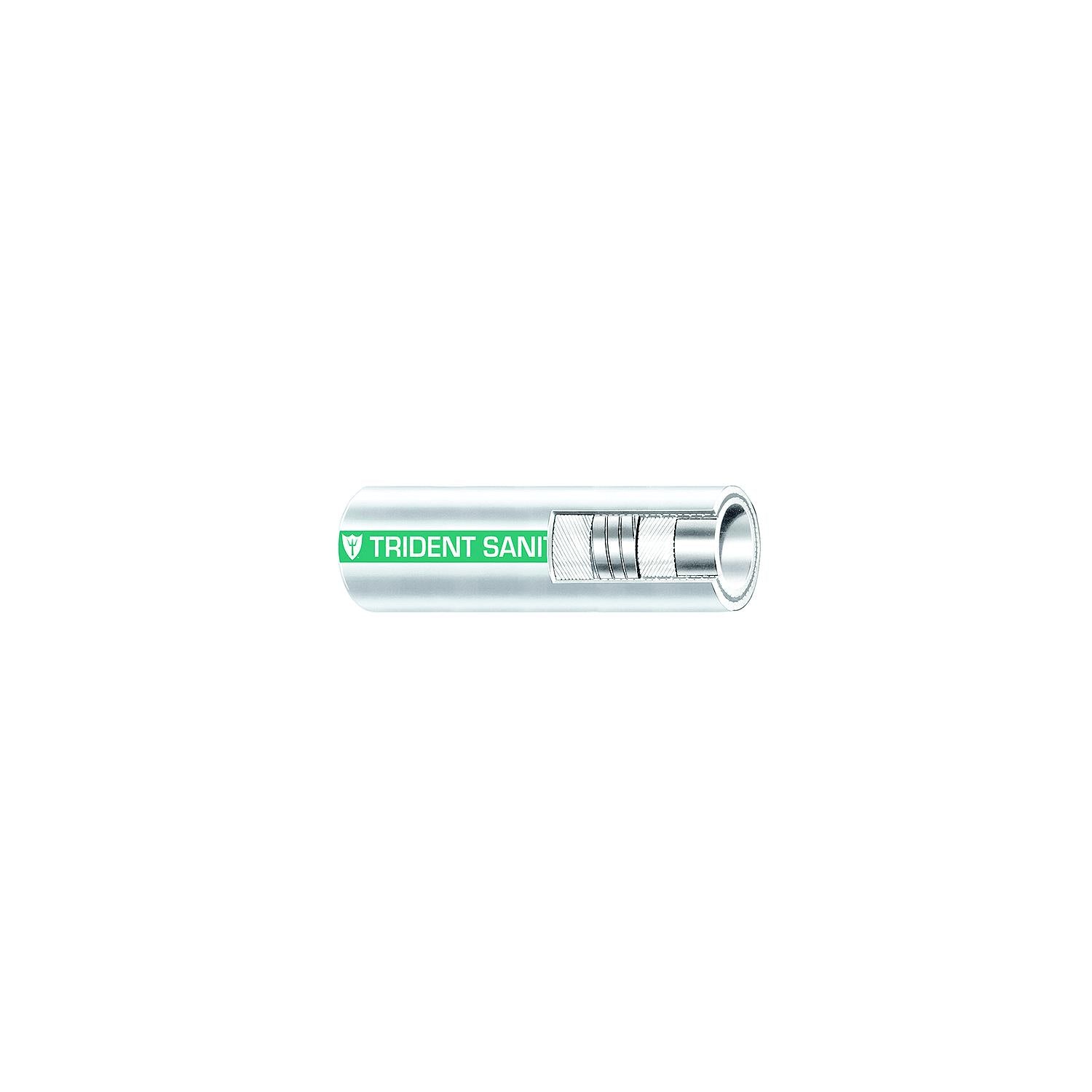 Trident Marine 102-1124 1-1/2 Sani Hose White Rubber