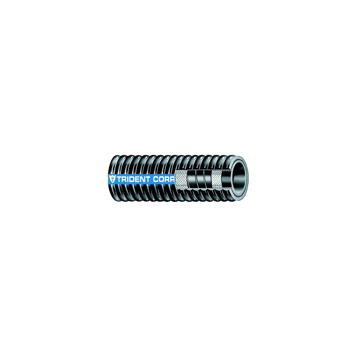 Trident 252-4004 Trident Flex Corrugated Hardwall Exhaust Hose, 4" x 12.5'