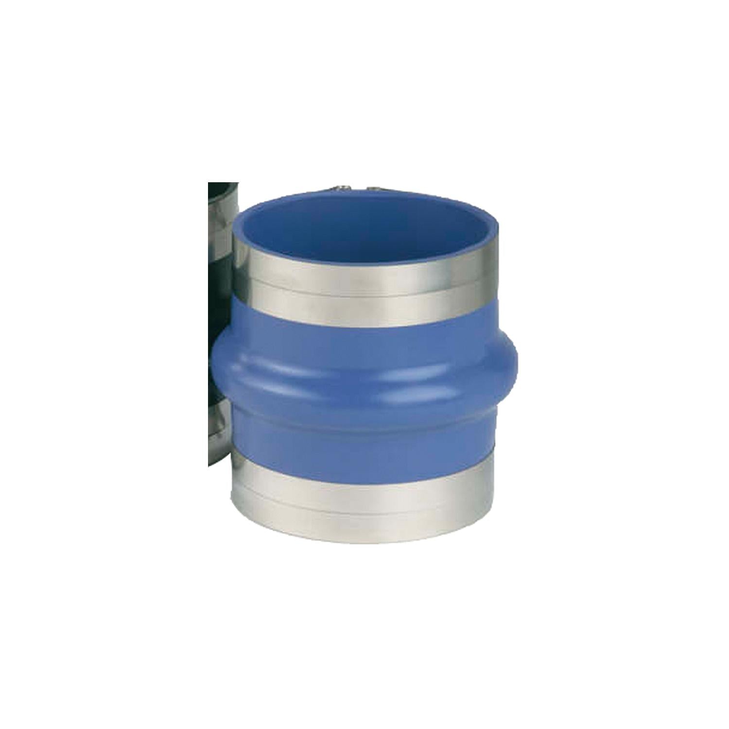 Trident Marine 270V5000-S/S Trident Blue Silicone "VHT" Single Hump Hose, w/T-Bolt Clamps, 5"