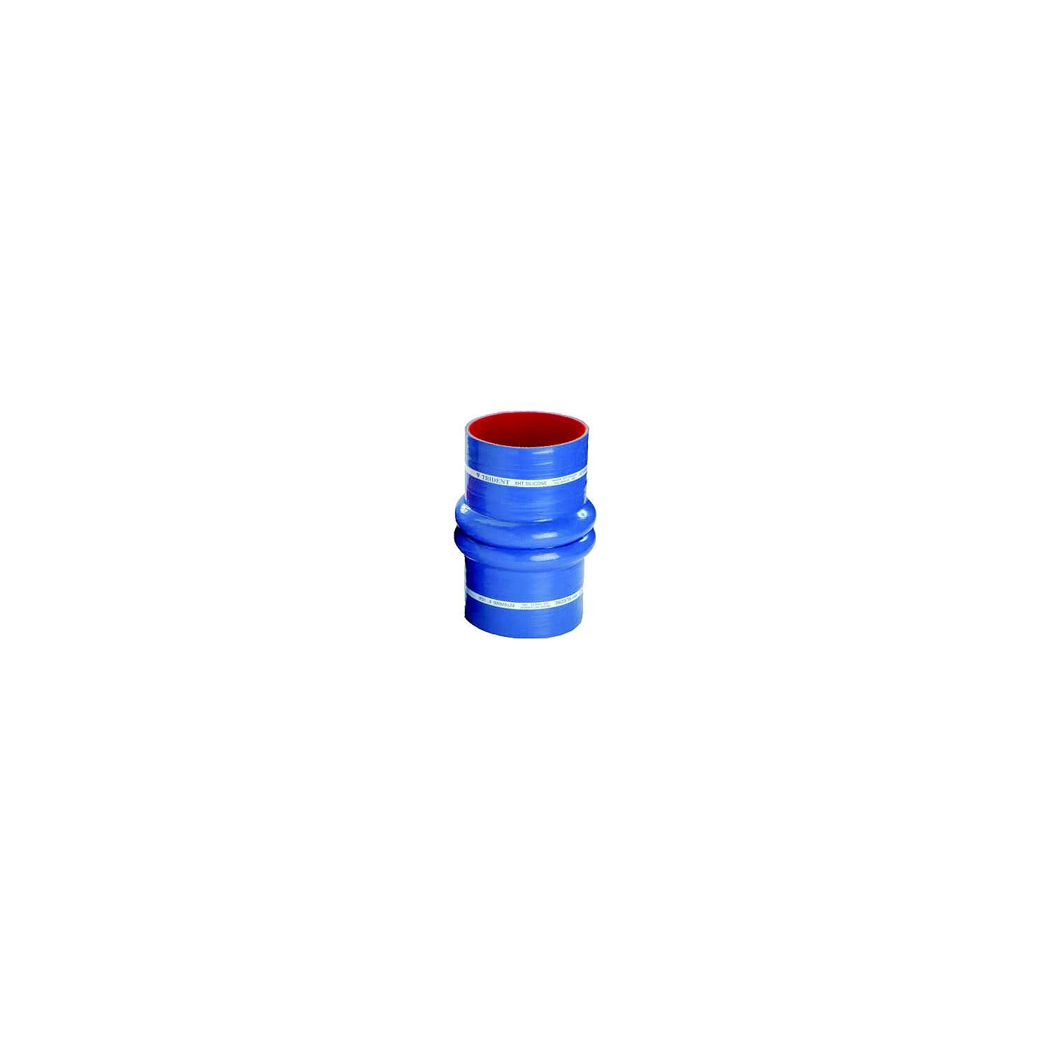 Trident Marine 274V8000-S/S Blue Silicone "VHT" Double Hump Hose w/T-Bolt Clamps, 8"