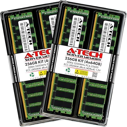 A-Tech 64GB Kit (2x32GB) DDR4 2400MHz PC4-19200 ECC LRDIMM 4Rx4 Quad Rank 1.2V Load Reduced DIMM 288-Pin Server RAM Memory Upgrade Modules (A-Tech Enterprise Series)|B0BPN3X471