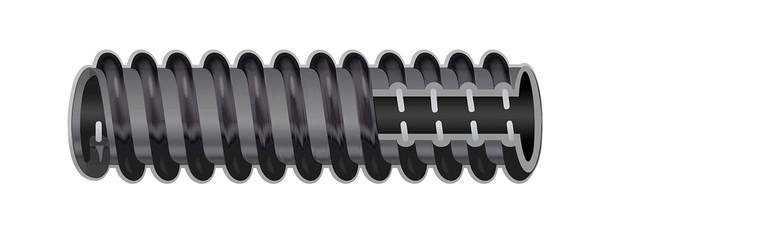 Shield 16-141-1126B Shields Marine Multiflex Series 141 Flexible 50' Hose, Black