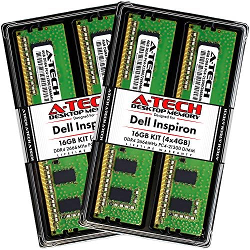 A-Tech 16GB RAM for Dell Inspiron 3470, 3471, 3670, 3671, 5680 | DDR4 2666MHz DIMM PC4-21300 288-Pin Non-ECC UDIMM Desktop Memory Upgrade Module