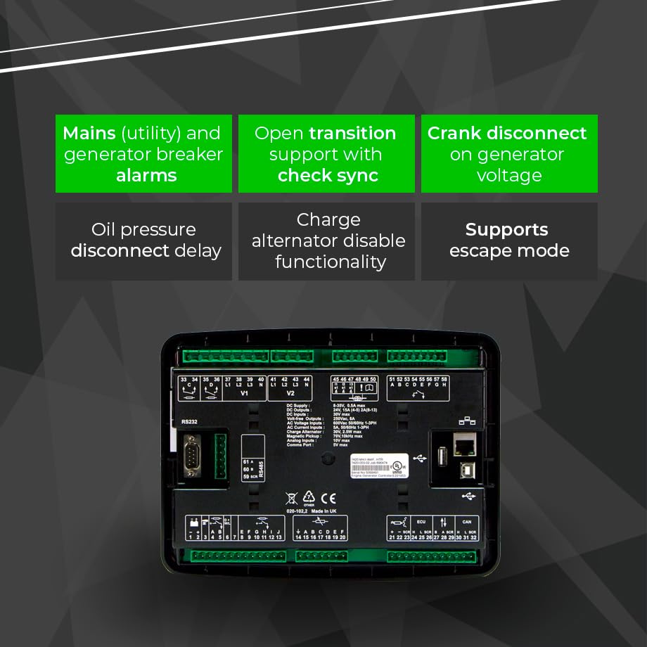 Thunder Parts DSE7420 MKII Original - Made in UK | Auto Start Control Module | Built-in SNMP & Web Server Features | Diesel or Gas Applications | DSE7420-03