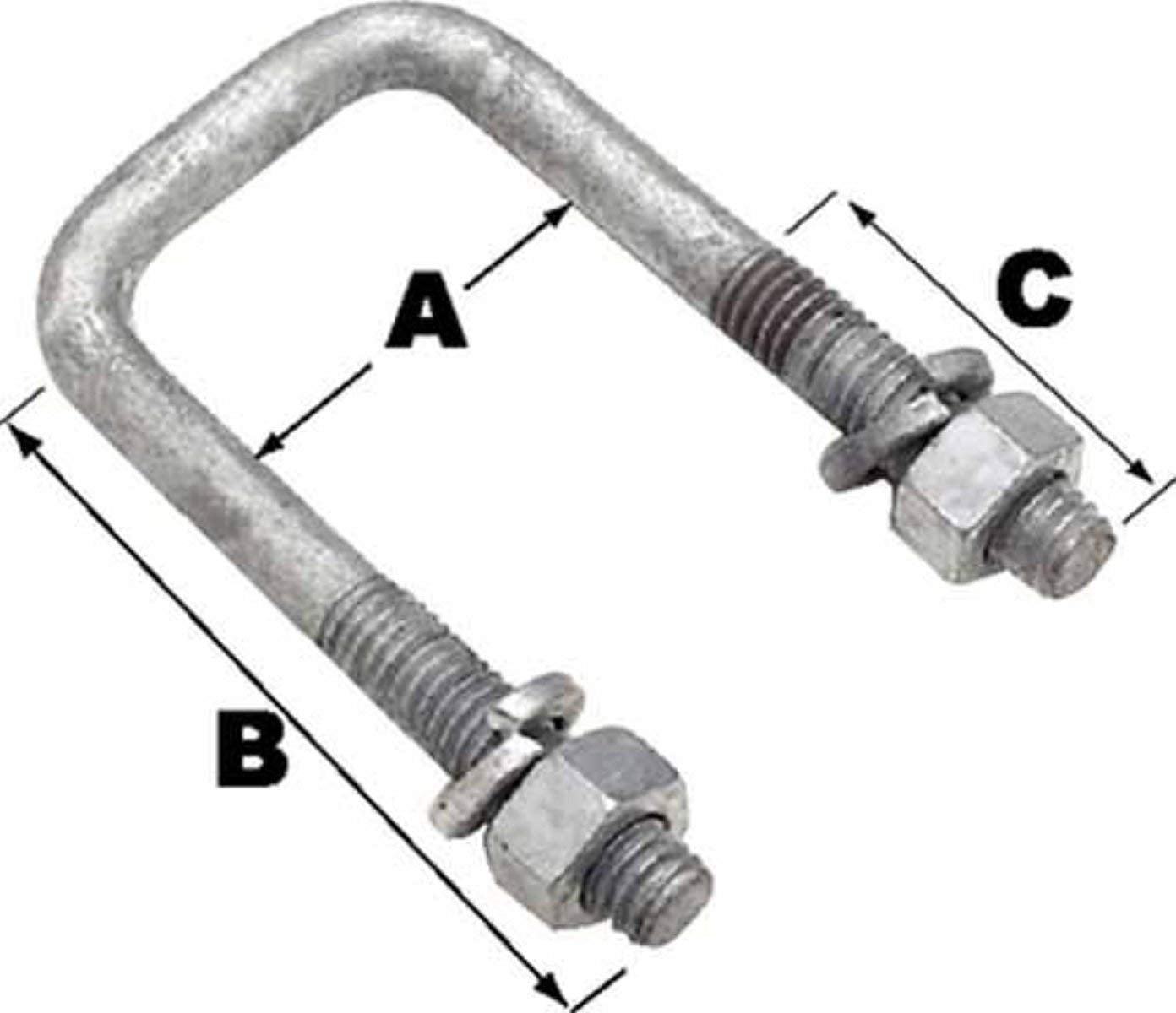 Seachoice 57211 Sq U-Bolt-2 1/16 X2 13/16