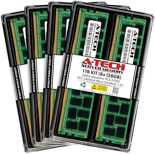 A-Tech 64GB Kit (2x32GB) DDR4 2400MHz PC4-19200 ECC LRDIMM 4Rx4 Quad Rank 1.2V Load Reduced DIMM 288-Pin Server RAM Memory Upgrade Modules (A-Tech Enterprise Series)|B0BPN3X471