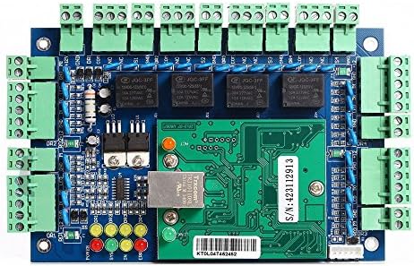 MENGQI-CONTROL 4 Doors Access Control System Core Control Components Metal 5A 110V-240V Power Supply Box and 4 Doors TCP/IP Access Control Panel Wiegand Controller,Computer Based Software,Remote Open