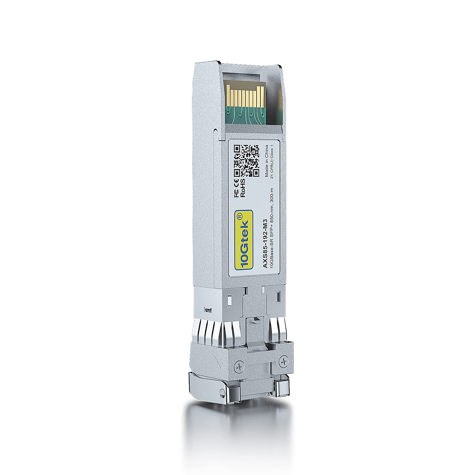 10Gtek 10GBase-SR SFP+ LC Transceiver, 10G 850nm Multimode SFP Module, up to 300 Meters, for Cisco SFP-10G-SR, Meraki MA-SFP-10GB-SR, Ubiquiti UniFi UF-MM-10G, Fortinet, Mikrotik and More, Pack of 4