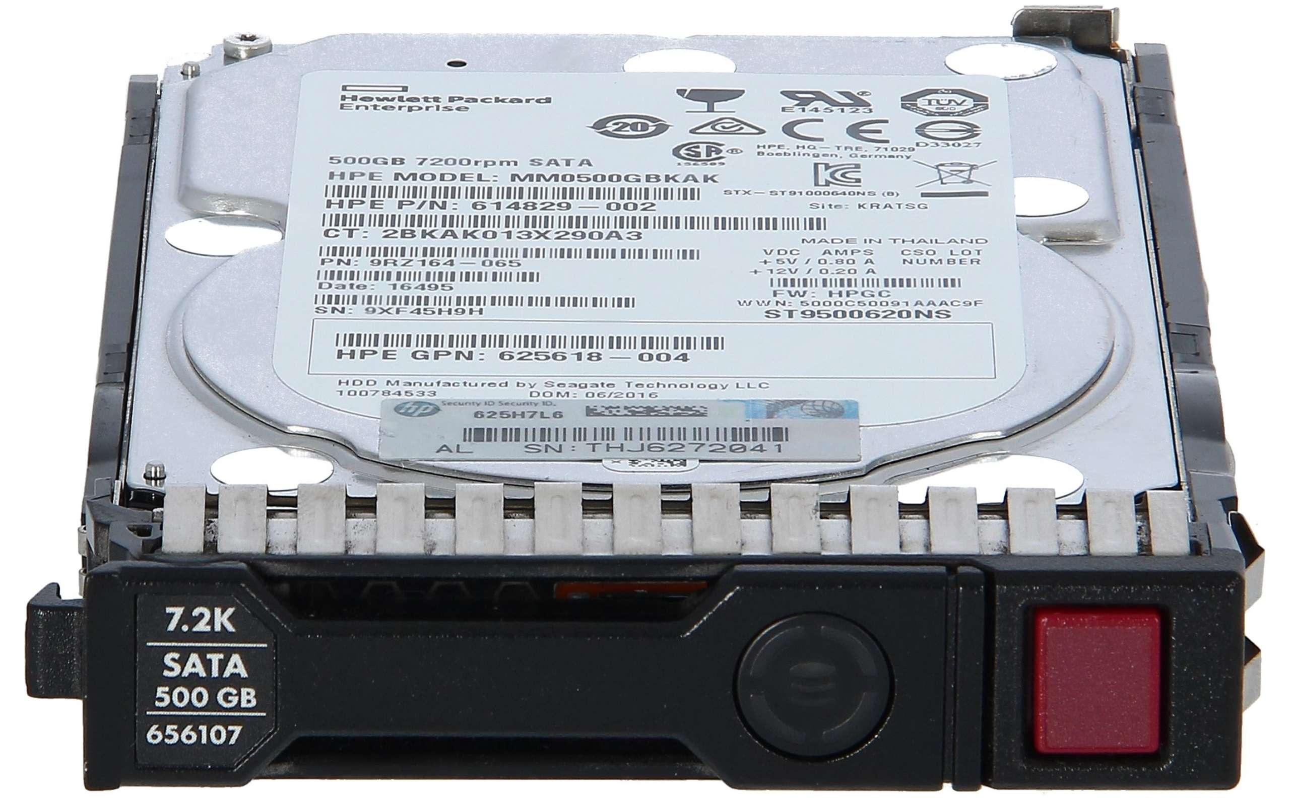 655708-B21 HPE 500GB 6G 7.2K 2.5 SATA G8 G9