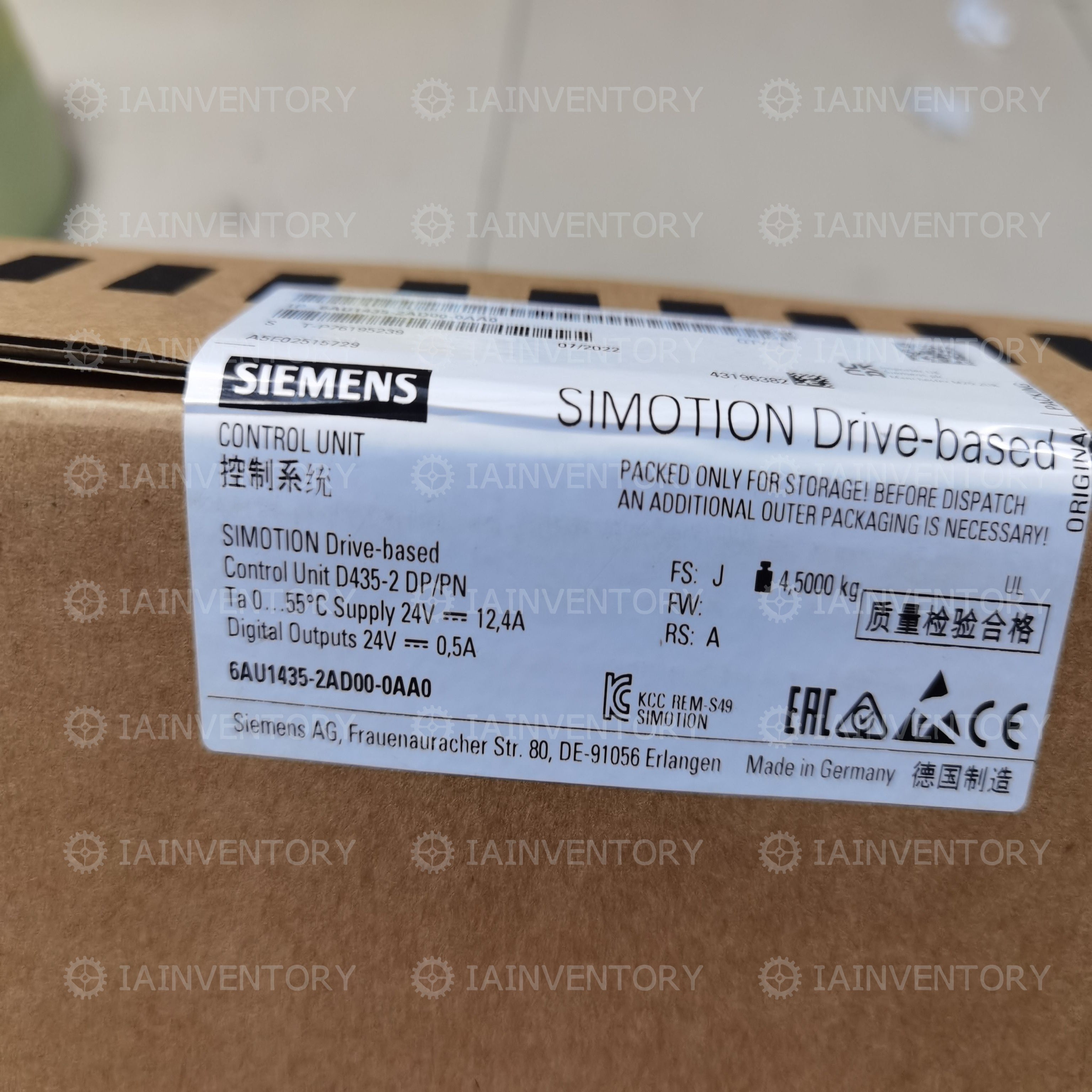 Siemens 6AU1435-2AD00-0AA0 Control Unit D435-2DP/NP 435-2AD00-0AA0