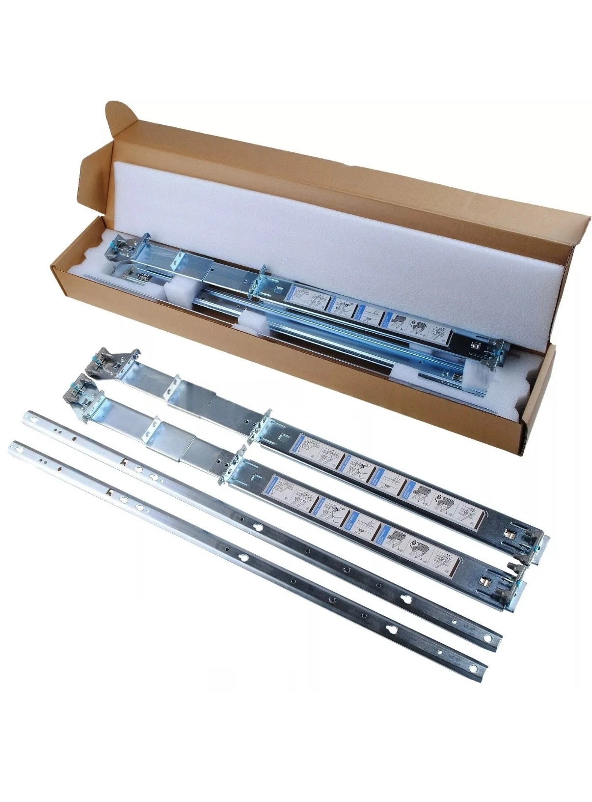 for Dell R510 R520 R720 R730 R730xd R540 R740 H872R PowerEdge Static Rail Kit