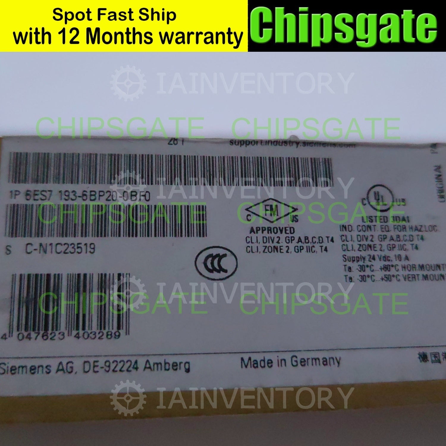 Siemens 6ES7193-6BP20-0BF0 Simatic 6ES7 193-6BP20-0BF0